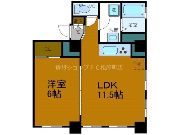 大阪上本町駅 徒歩8分 1階の物件間取画像